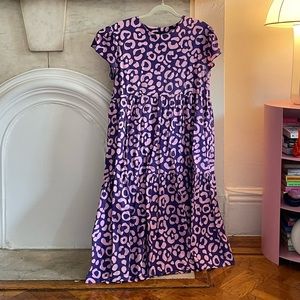 Noo Works cheetah print tiered dress